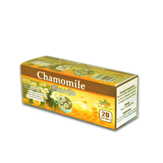 Green herbs chamomile tea