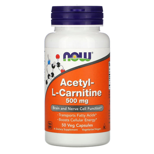 Now Acetyl-l Carnitine 500mg Veg Capsules