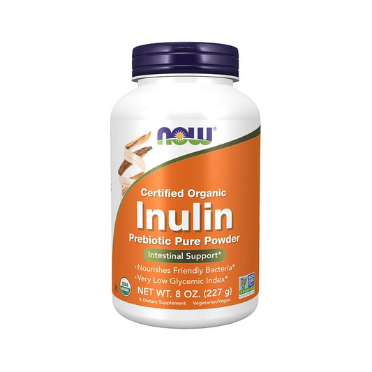 Now Inulin Prebiotic Pure Powder Organic