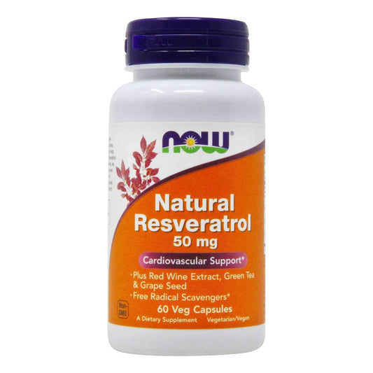 Now Natural Resveratrol 50mg Veg Capsules